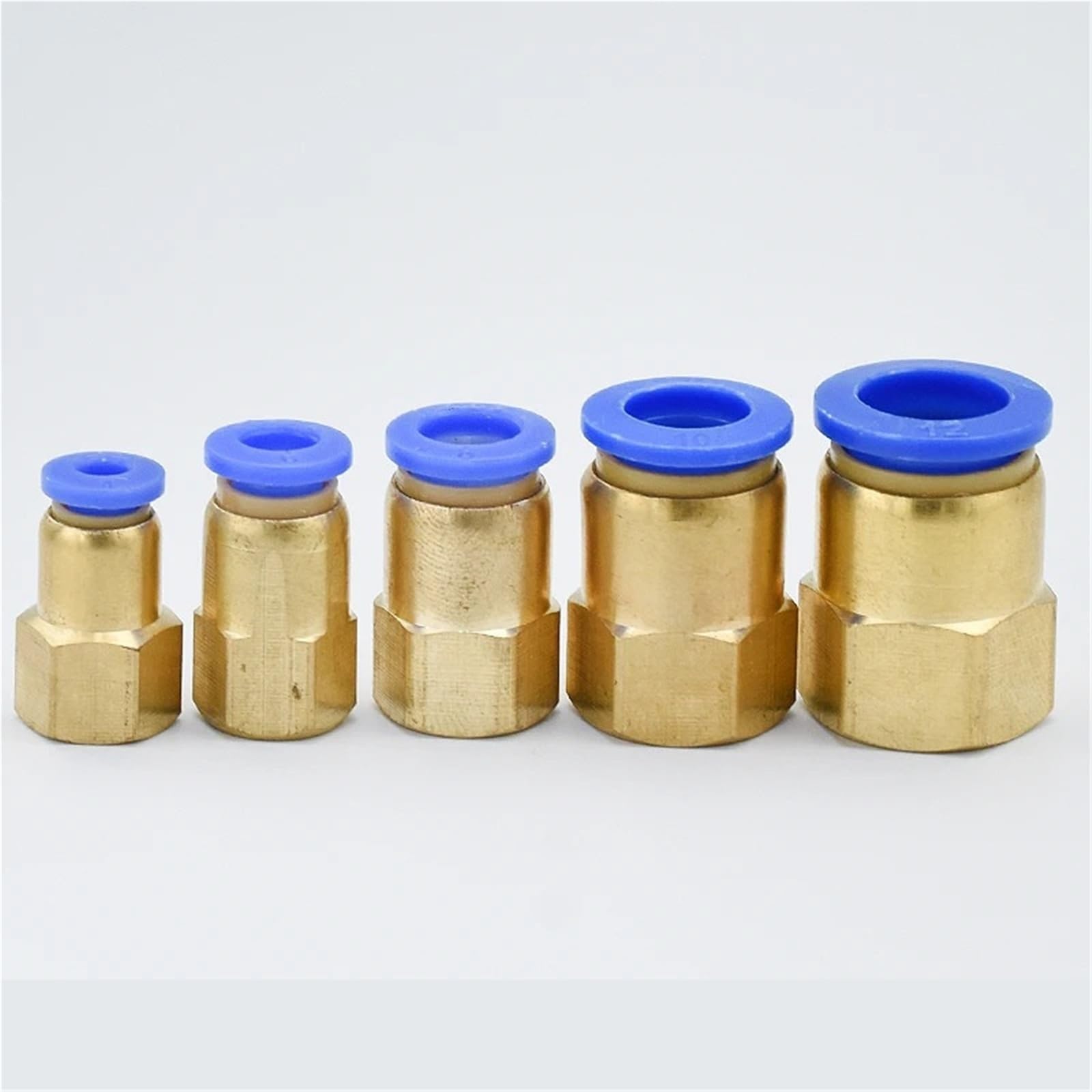 Raccord fileté for tuyau, 1/8 ", 1/4", 3/8 ", 1/2", 4MM, 6MM, 8MM, 10MM, 12MM, raccords pneumatiques, 1 pièce(10MM,1/4")