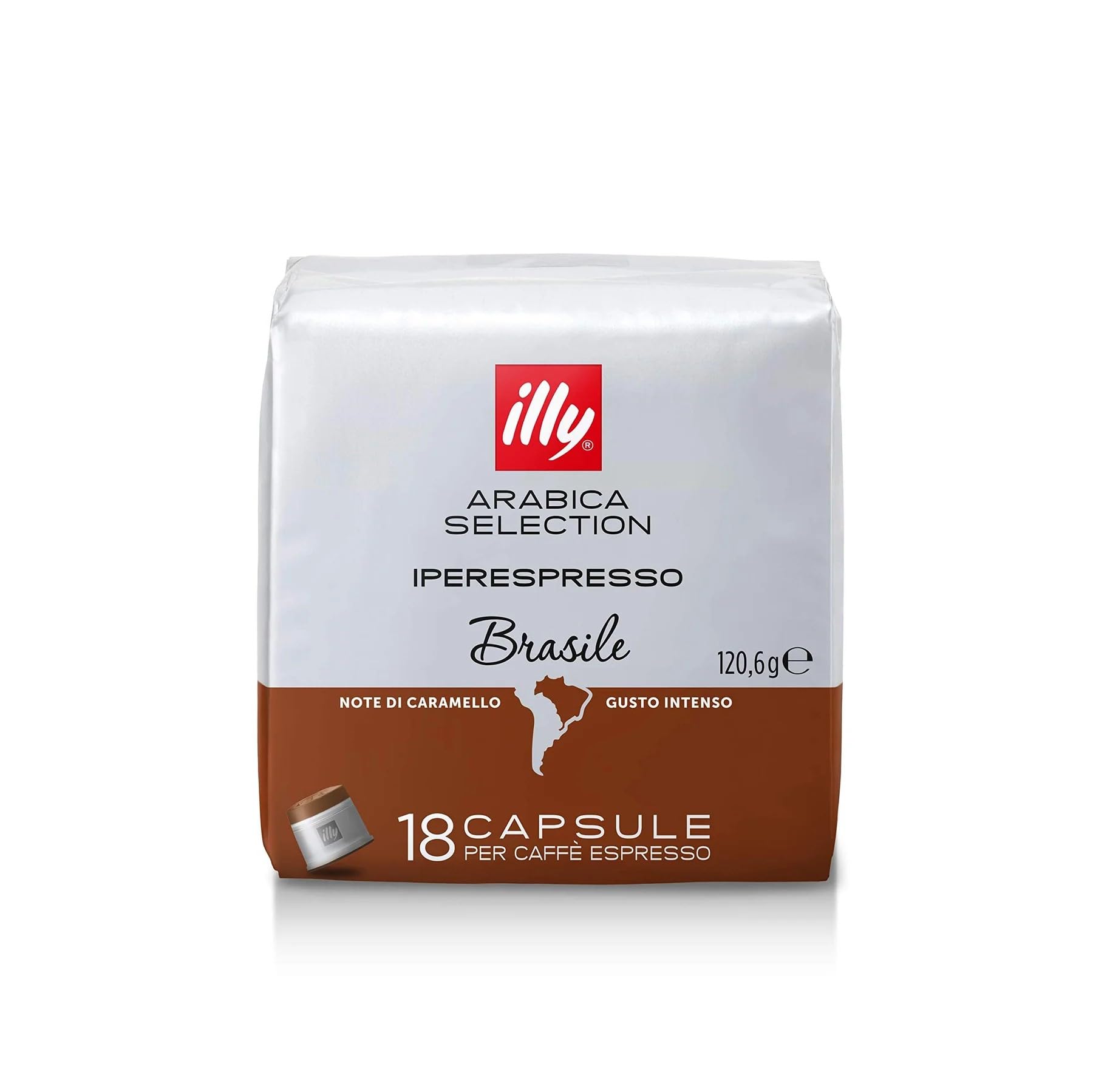 Caffè ILLY Iperespresso Miscela BRASILE,108 Capsule Originali, 100% Arabica con Note di Caramello e Frutta Secca -DD-