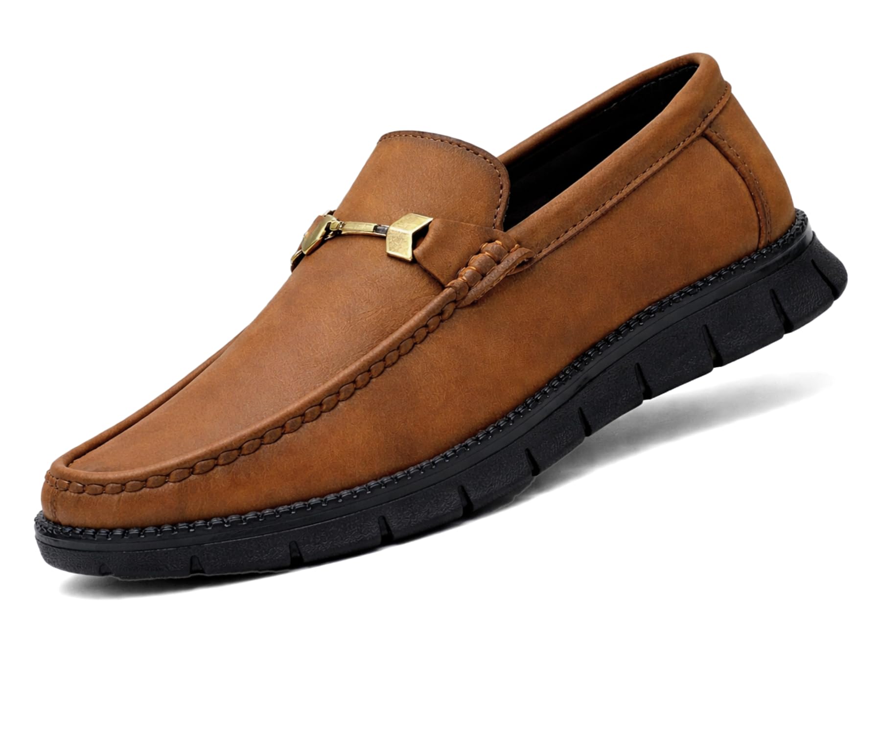 kraasa Men’s Casual Loafers | Synthetic Leather Upper | Comfortable PU Sole | Slip-On Buckle Office, Party Shoes-picture-37