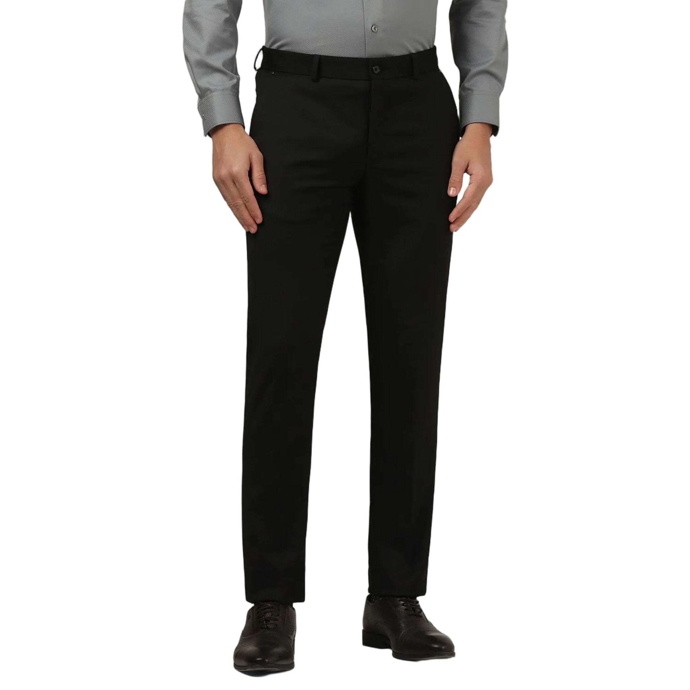 blackberrys Men's Skinny fit Solid Formal Trousers-picture-48