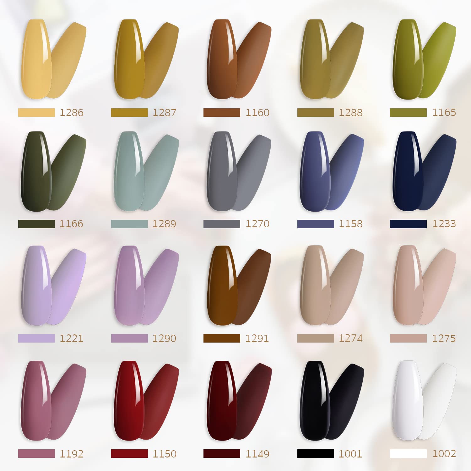 GAOY Gel Nail Polish Set of 20 Colors with Top Coat Base Coat Matte Top Coat 23 Pcs Gel Polish Kit UV LED Soak Off Shellac Nail Polish Home DIY Manicure Nail Salon Varnish : Beauty & Personal Care