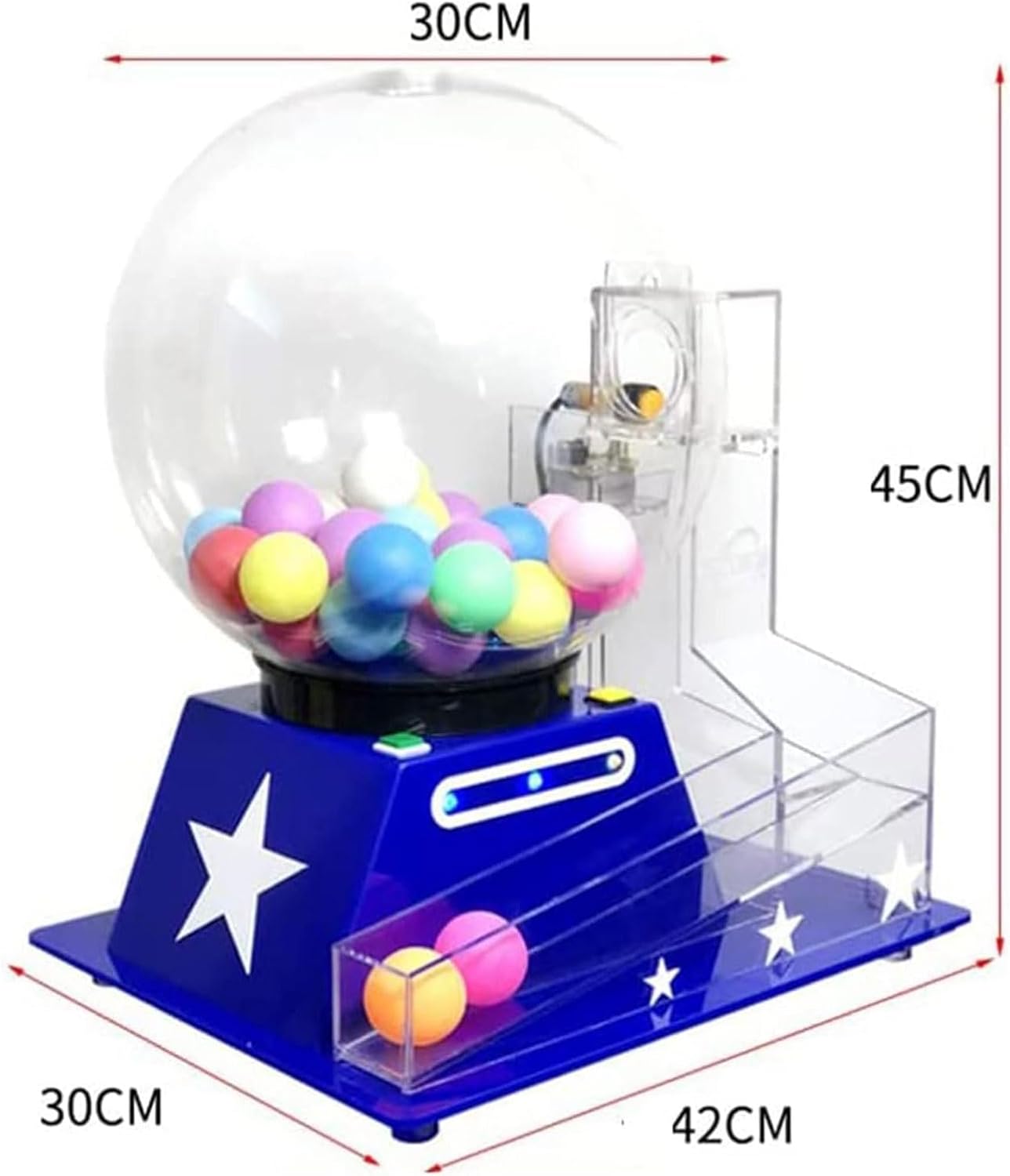 Electric Lottery Machine with 80 Balls, Acrylic Bingo Cage & Roulette Wheel for Venues & Malls