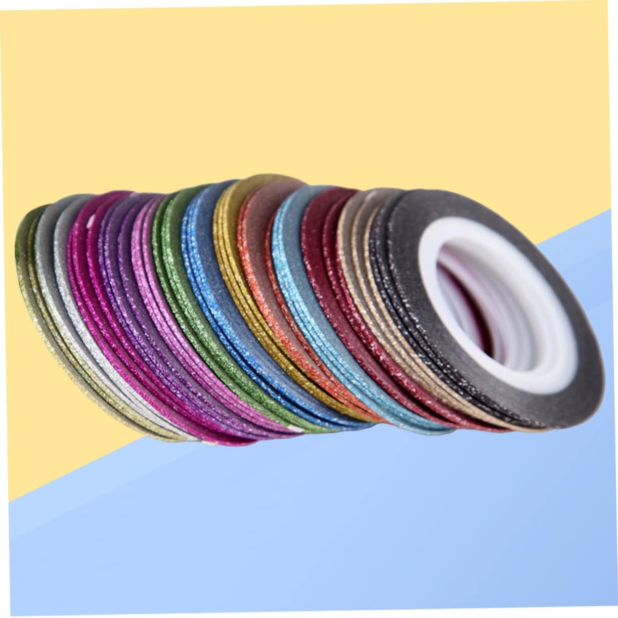MERRYHAPY 52rolls Frosted Nail Art Tape Mixed Colors for DIY Manicure Pedicure Self-Adhesive Design for Easy Nail Decoration for Women Art Projects