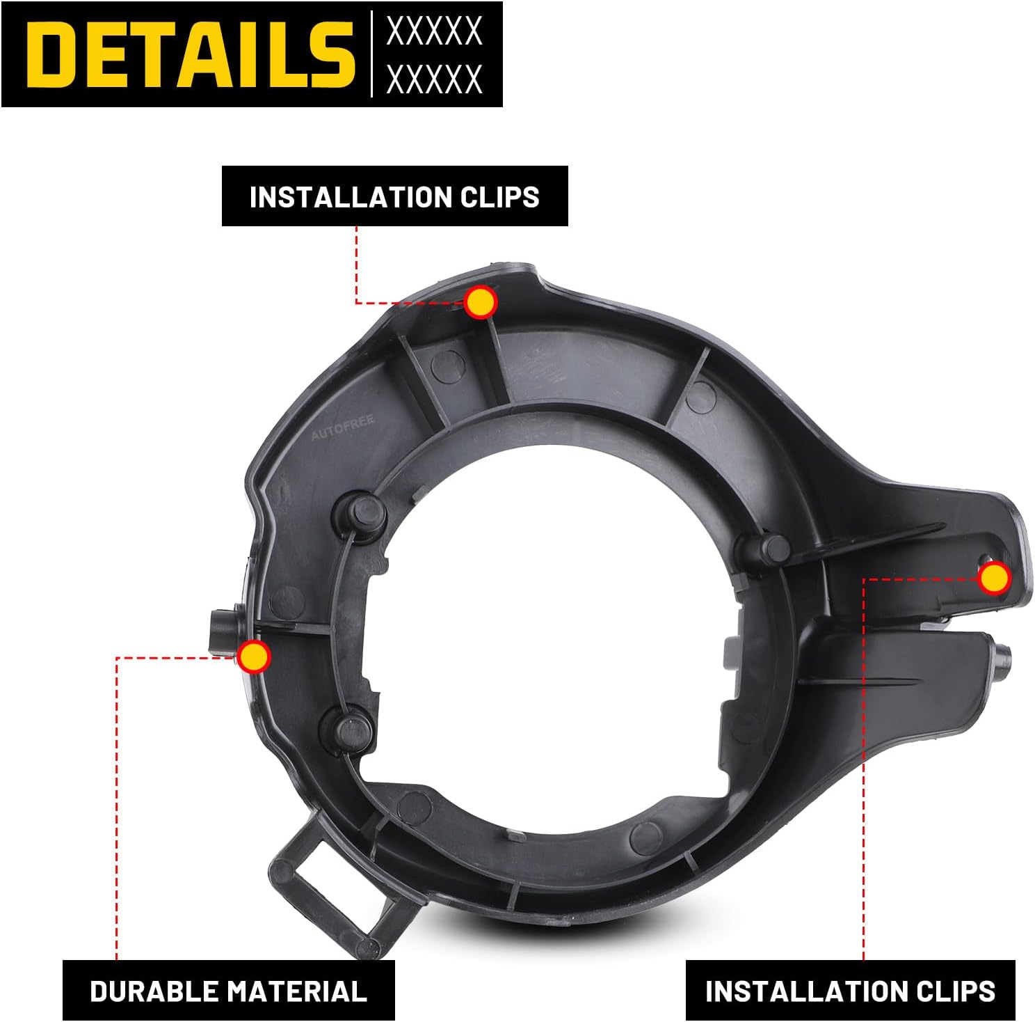 Fog Light Bezels Compatible with 05-09 Frontier/ 05-12 Pathfinder (Painted Bumper Model Only), Driving Fog Lamp Cover Replacement 1 Pair Left and Right Side