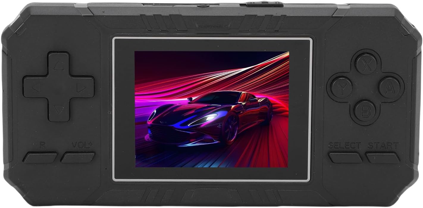 – SENECESLI Handheld Game Console Retro Portable Video Game Console with Handle 3 Inch Screen for Multiplayer Battles Black for Shared Living Room Entertainment