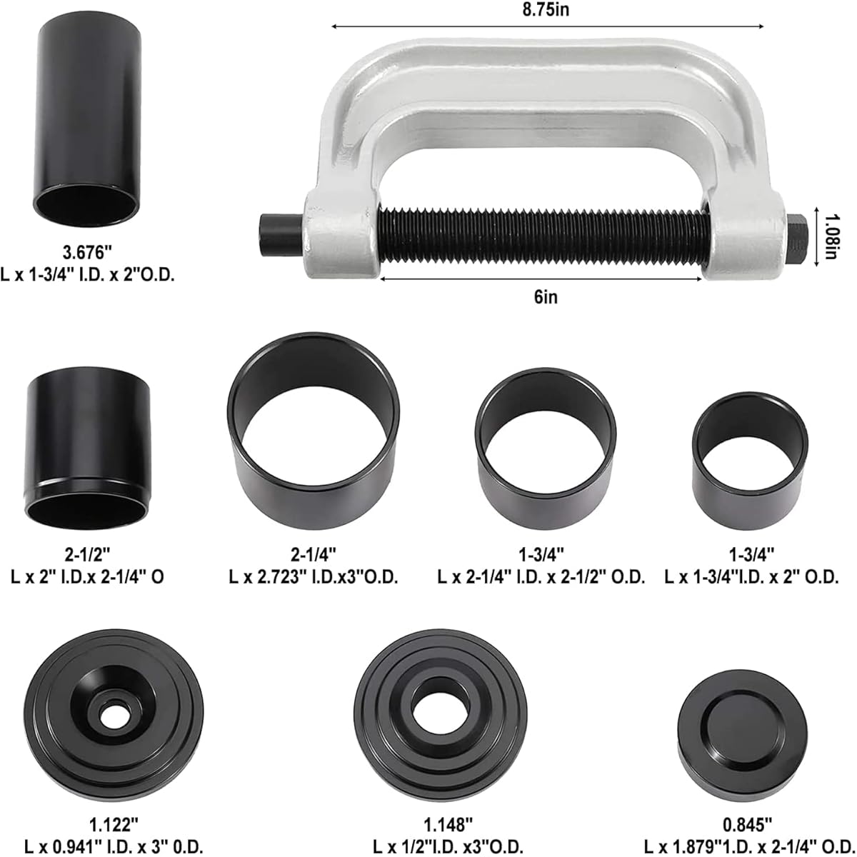 10/mo Finance Heavy Duty Ball Joint Press Tool Kit, Ball Joint & U