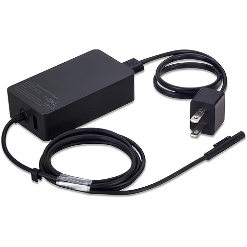 Surface Pro Charger Surface Laptop Charger 65W, for Surface Pro 9/8/7/6/5/4/3/X Surface Go 3/2/1 Surface Laptop 5/4/3/2/1 Surface Book 3/2/1 Microsoft Surface Charger Supports 44W 36W