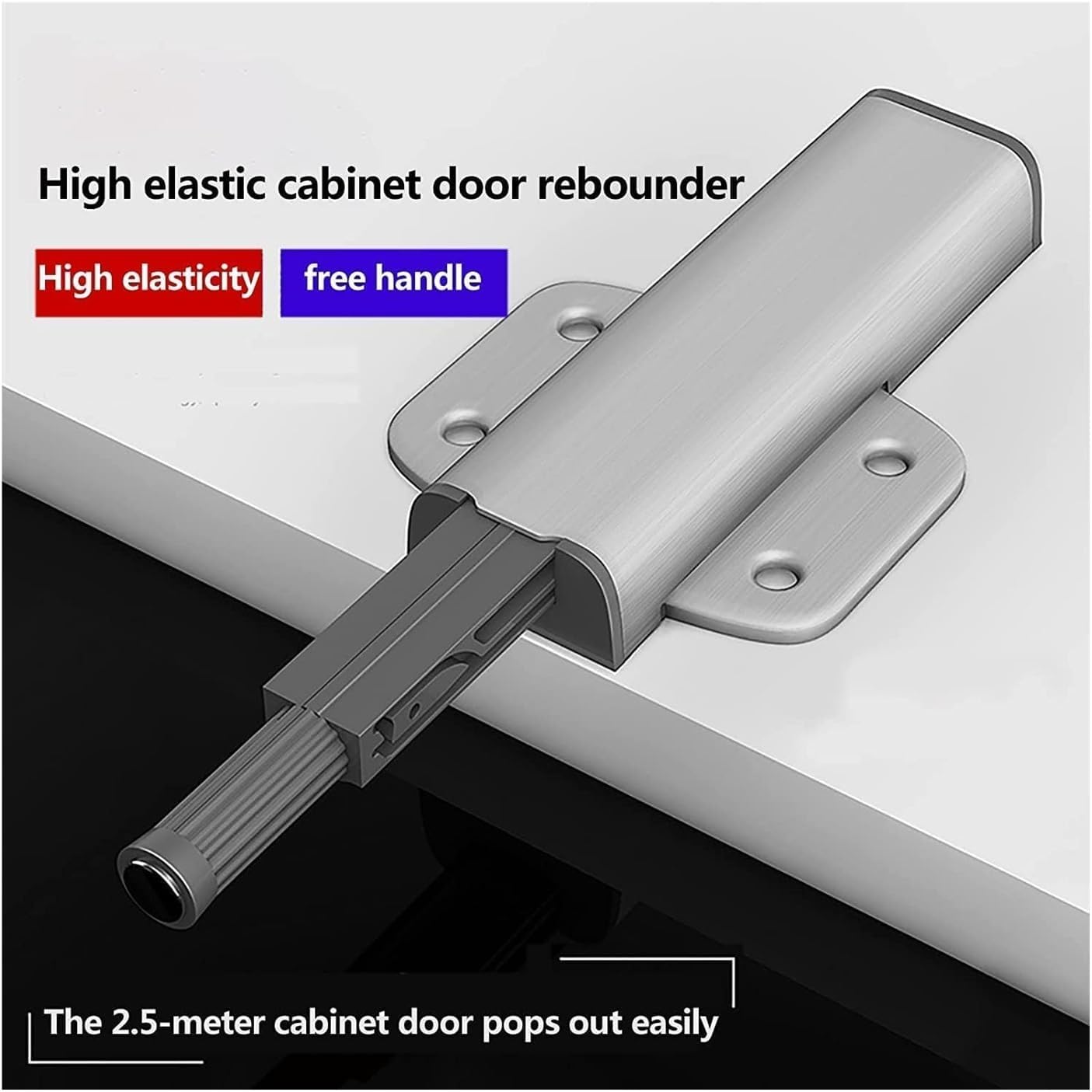 Cabinet Magnetic Push Latch, Cupboard Latch, Cabinet Touch Latches 2 Pack to Open Kitchen Release