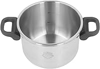 Vista 9 de Olla a presión eléctrica de 6 litros, estufa de acero inoxidable de 2 capas, olla a presión multifunción con mango plegable para cocción lenta