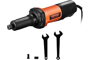 VEVOR Die Grinder, 1/4" Collet 10000-28000RPM Variable Speed, Heavy Duty Electric Angle Die Grinder