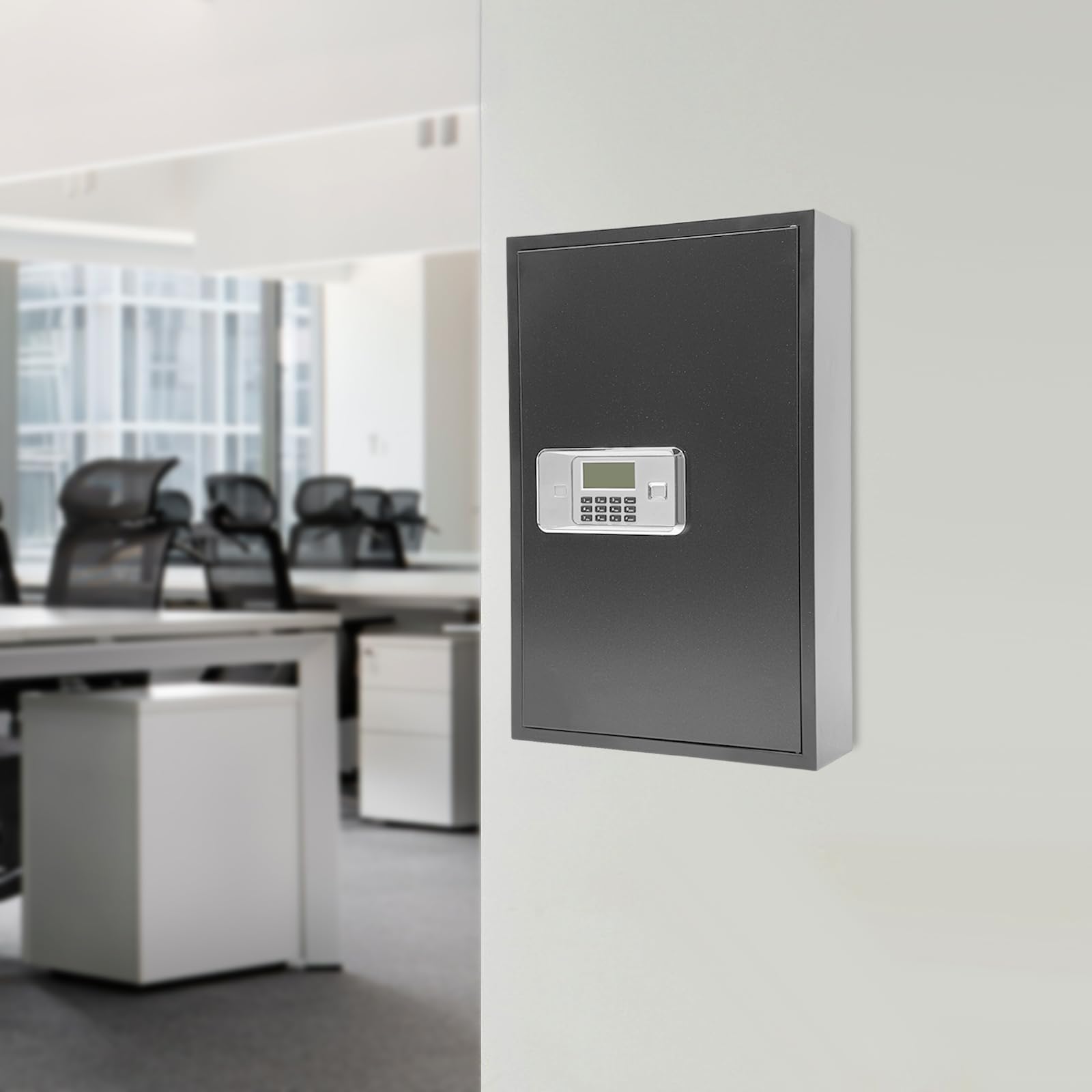 160 Keys Lock Box Cabinet, Key Cabinet Wall Mount Key Organizer with 150 Key Hooks & 160 Tags Key Labels, Key Safe for Hotels, Car, Office, House, Rental Business