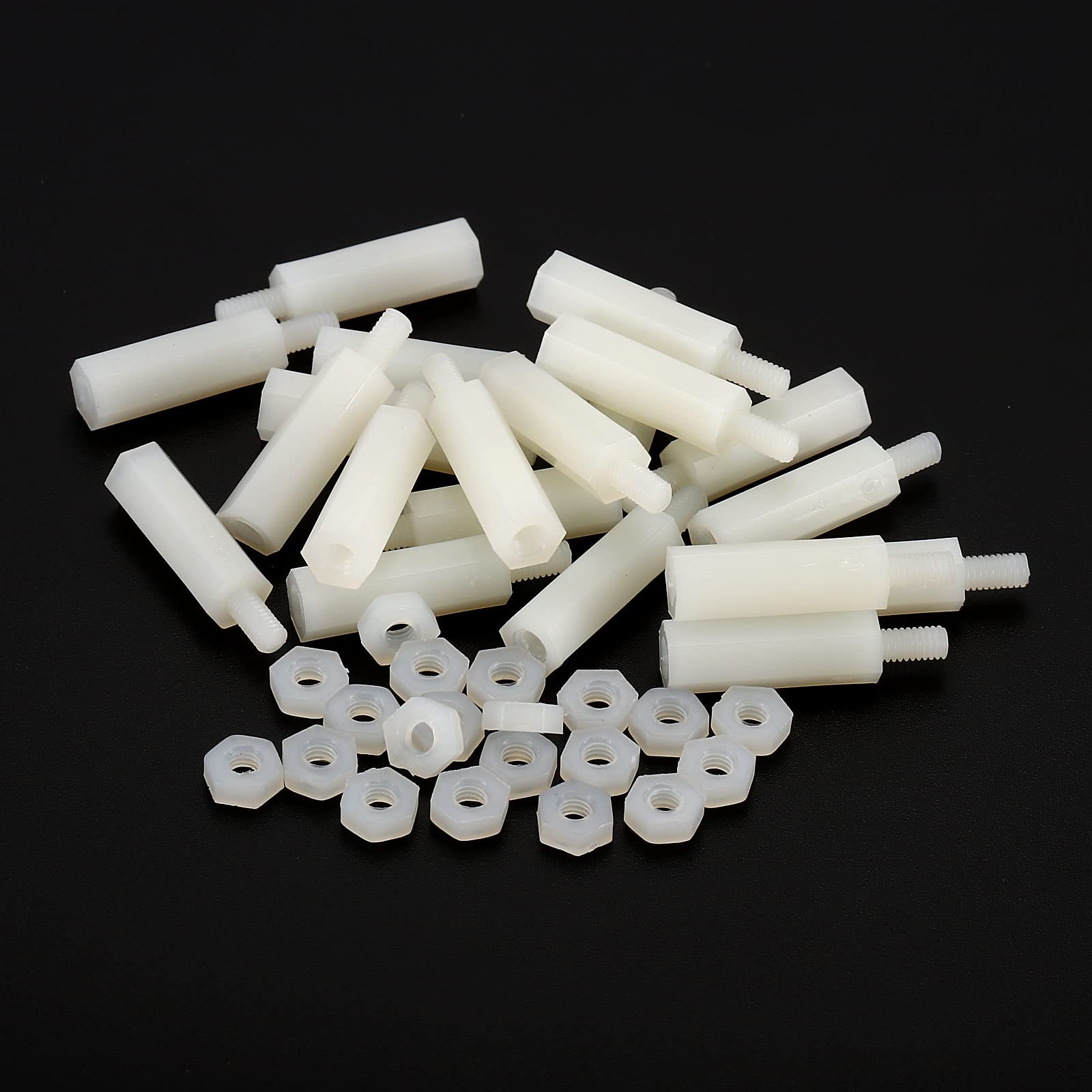 PATIKIL M2.5 Standoff Screws 40 Pack Nylon Hex PCB Standoffs Nuts for Motherboards Computer Cases, Circuit Boards - Image 3