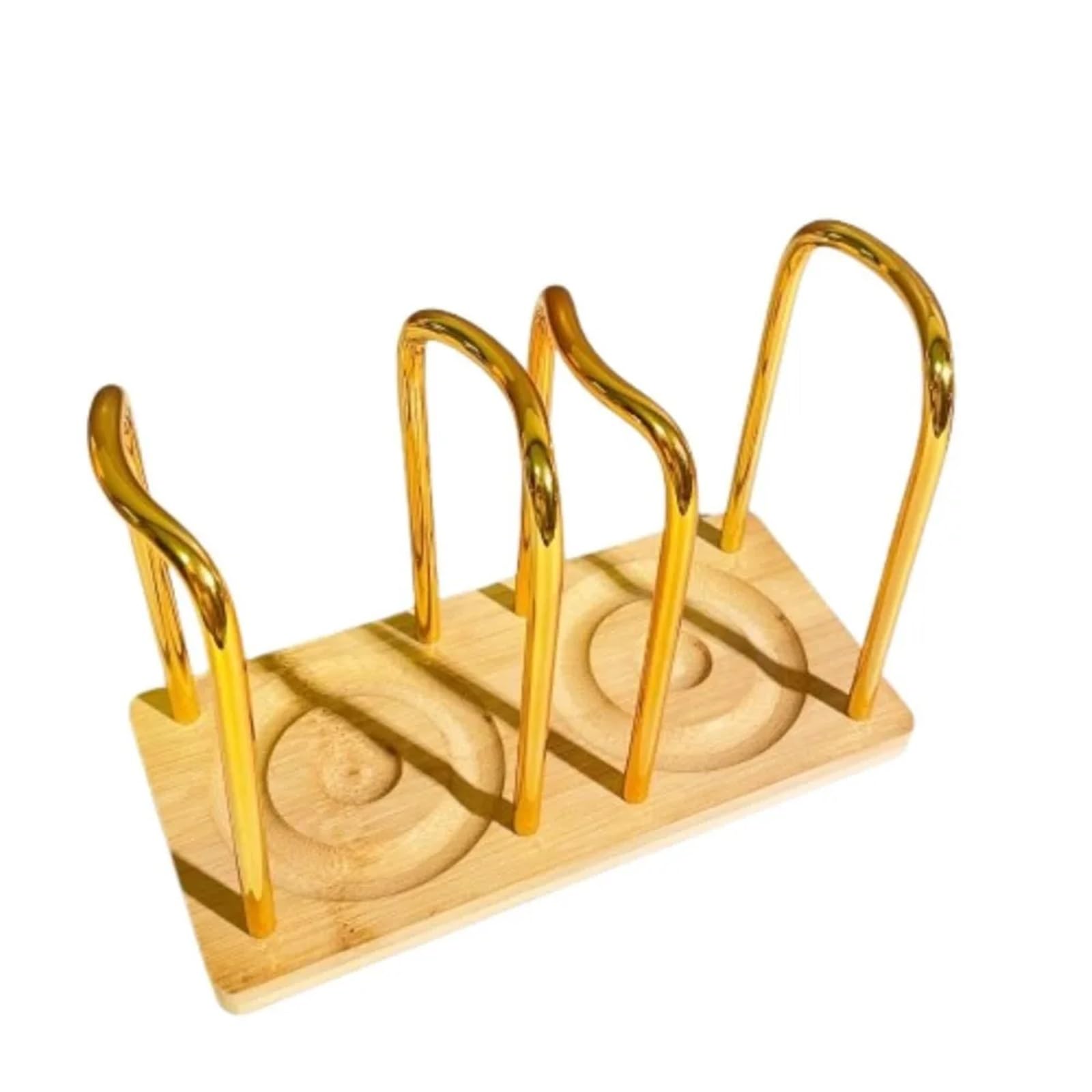 Ikfgtjre 2 Bottoms Gold Paper Cup Holder Cup Holder Wooden Bottom With Longer Stick Storage Rack Multifunctional Dispenser For The Kitchen(2 Bottoms Gold)