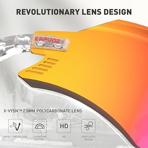 Miniatura 7 de KAPVOE Gafas de ciclismo para bicicleta de montaña, MTB a prueba de viento, gafas de equitación para motocicleta, triatlón, hombres y mujeres