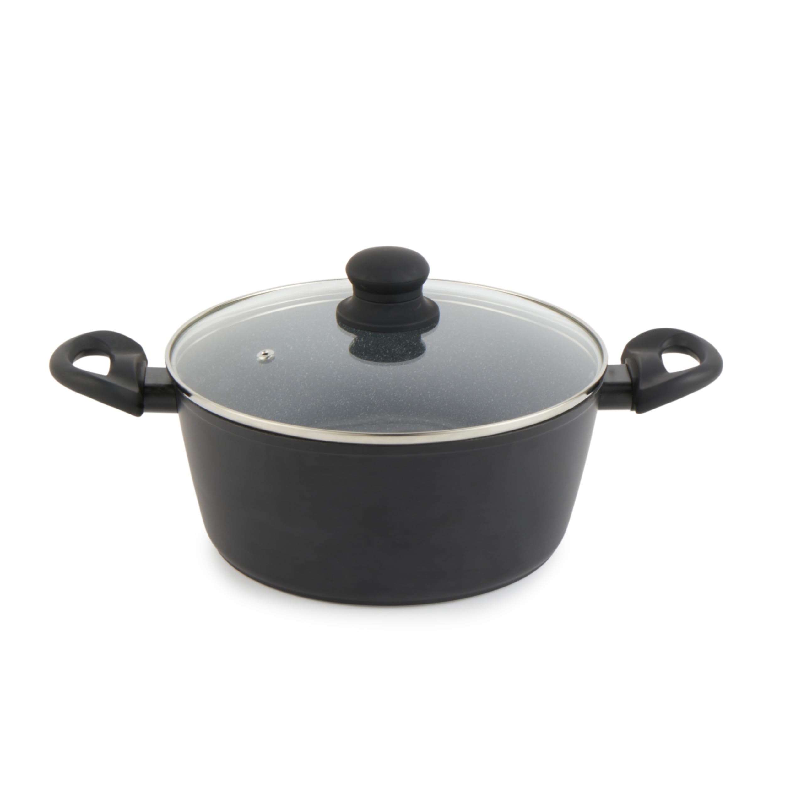 Russell Hobbs Rh02809eu7 Metallic Marble Stock Pot - Non-Stick Casserole Cooking Pot, 24Cm/2L, Soup Pot, Tempered Glass Lid With Steam Vent, Induction