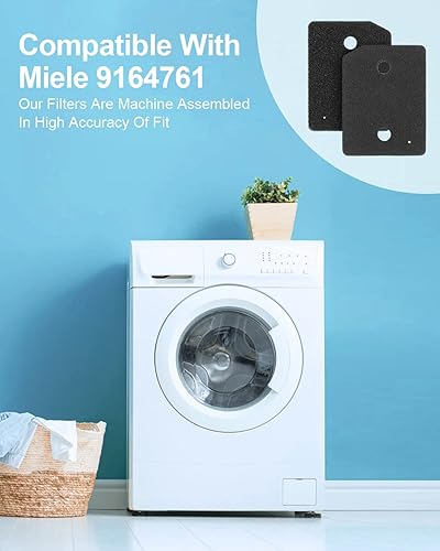 Miniatura 3 de Miele 9164761 Filtro de espuma de repuesto para todas las secadoras Miele T1 con bomba de calor TMB540WP TKS850WP TKG840WP TKS650WP TKB150WP