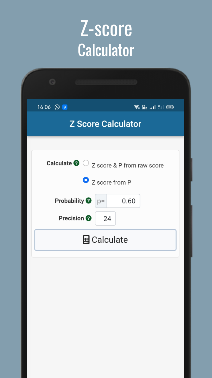 Z Score Calculator App on Amazon Appstore