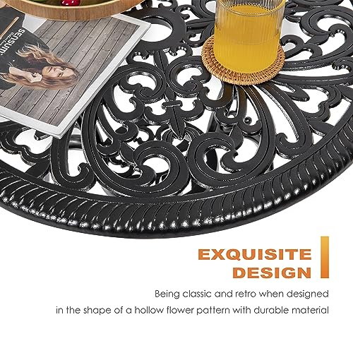 Nuu Garden SCD006-01 3 Piece Outdoor Bistro Table Set, All Weather Cast Aluminum Patio Bistro Sets Patio Table And Chairs Set Of 2 thumb #3