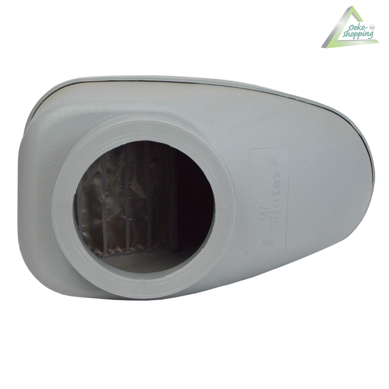 REGENSAMMLER FALLROHR-Filter REGENTONNEN-FÜLLAUTOMAT Z 100 grau – Regenwasserfilter in selbstreinigender Bauart mit Edelstahl-Sieb und 100-125mm-Universal-Anschluss für Profi-Regenwassernutzung