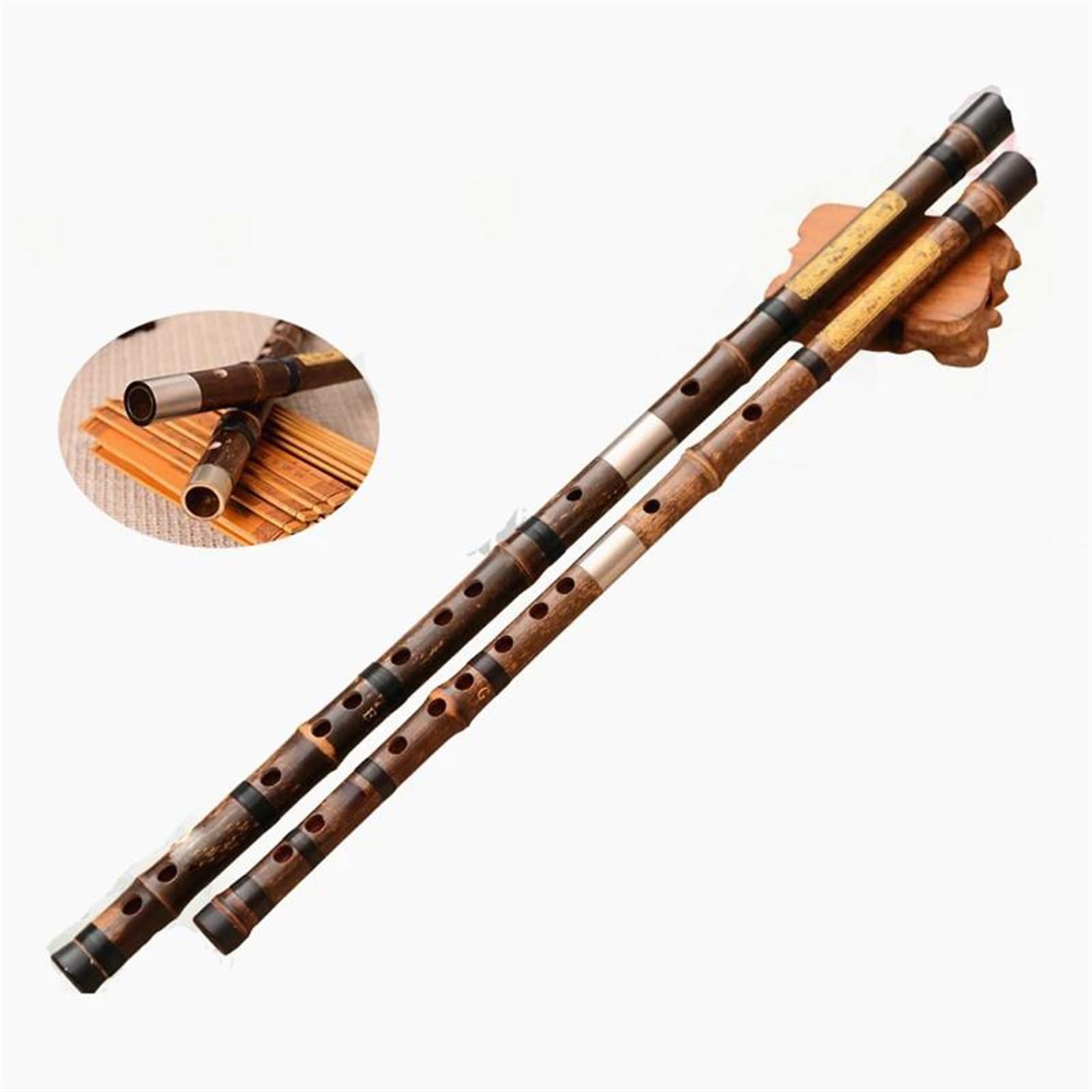 Profesjonalny flet bambusowy Fioletowy Flet Bambusowy Poprzeczny Profissional Ręcznie Robione Instrumenty Muzyczne (Color : E)