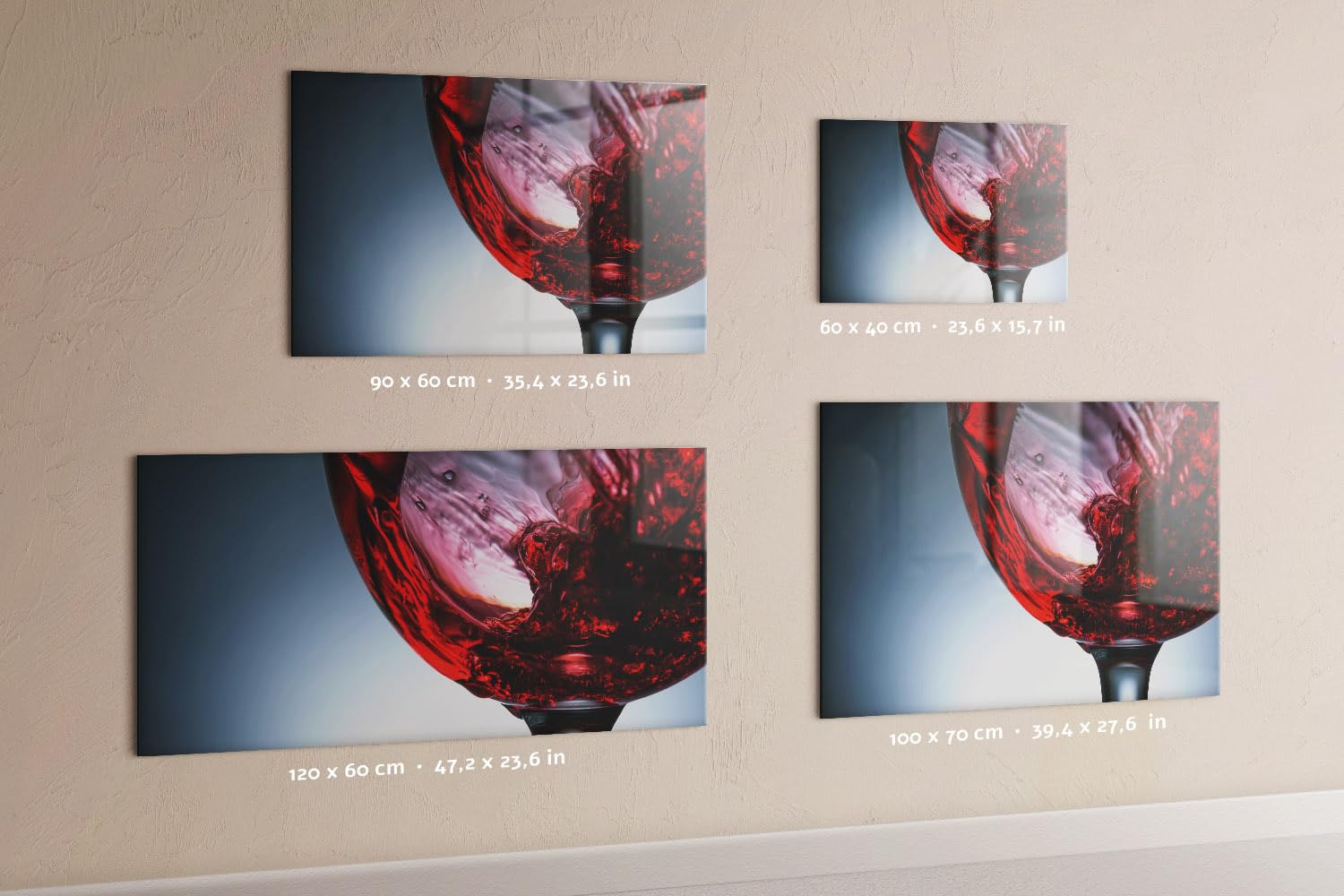 Menú y Pizarra Magnética para Restaurantes y Cafeterías 90x60 Copa de vino | Tablero Imantado | Cristal Templado | Mural de Pared | Placa de Acero | Cartelera Informativa | Organizador de Tareas