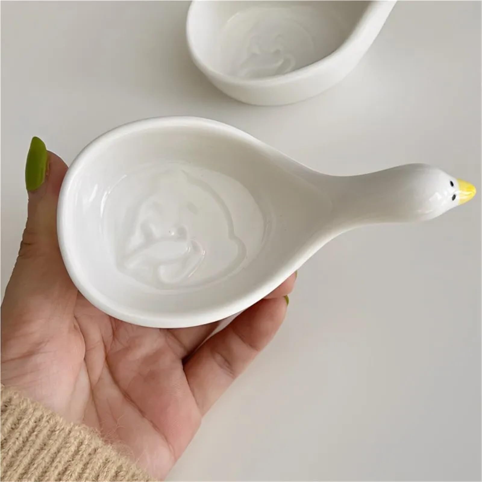 Coquetiers, 5 pièces Belle Mini oie Style créatif en céramique Errant décoration de la Maison Porte-Oeufs Tasse Oeuf Outil