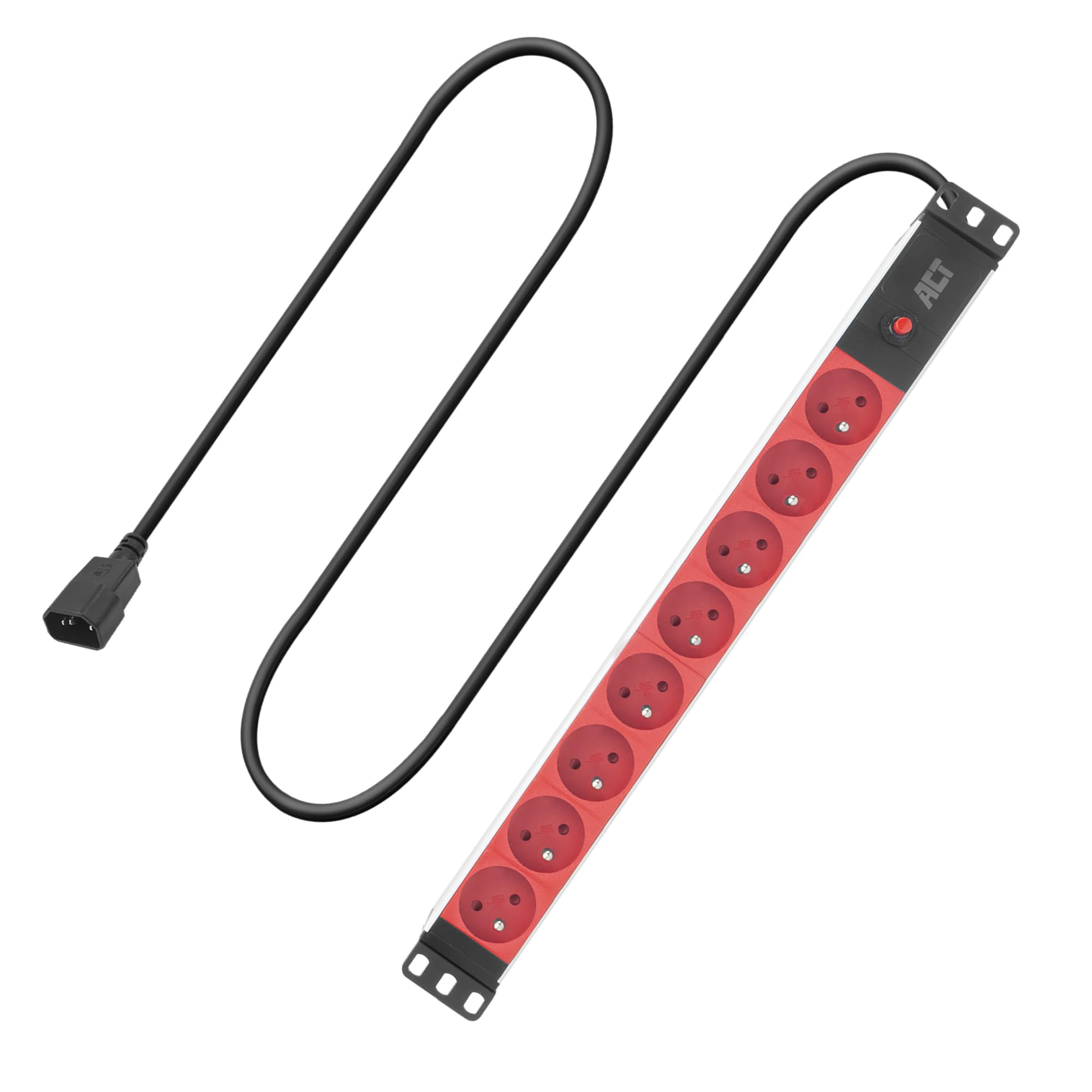 ACT PDU Steckdosenleiste 19", 8X Typ E mit Erdung, 3m Kabel C14 - PD3155