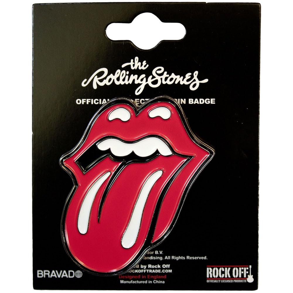 The Rolling Stones Classic Tongue - Insignia grande (tamaño único)