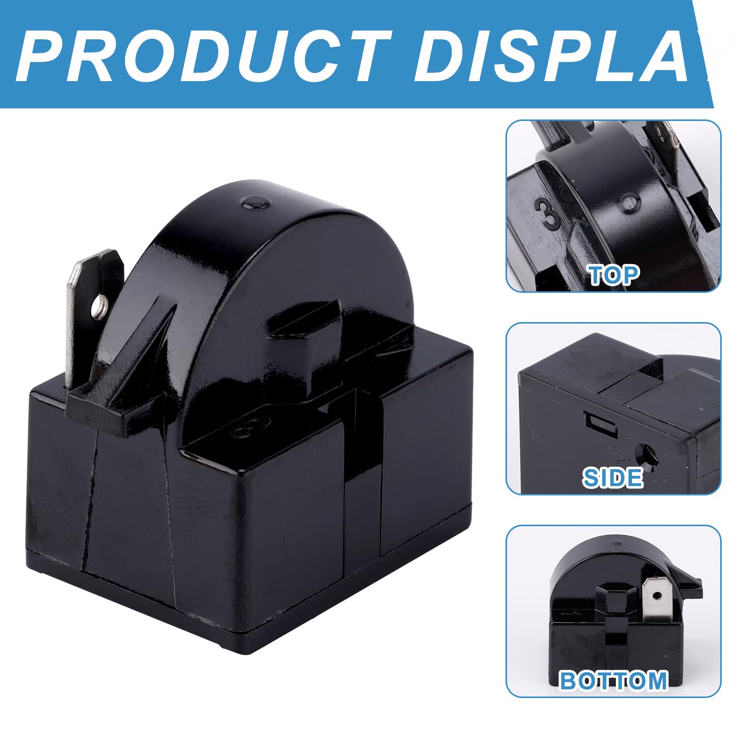 Saim QP2-4R7 Relé de Arranque PTC de 4,7 Ohm, 1 Pin, Color Negro 2