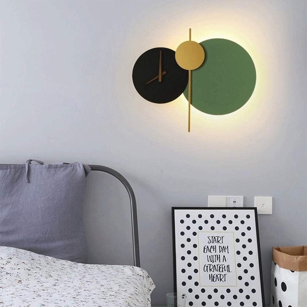 Pendule Murale Horloge Murale LED Moderne Et Silencieuse, Nordique D'intérieur pour Salon Chambre À Coucher Horloge Cuisine