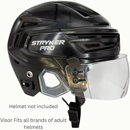 Miniatura 3 de TronX Casco de hockey de corte recto S30 Visera transparente (antiarañazos/antivaho) Certificado CE