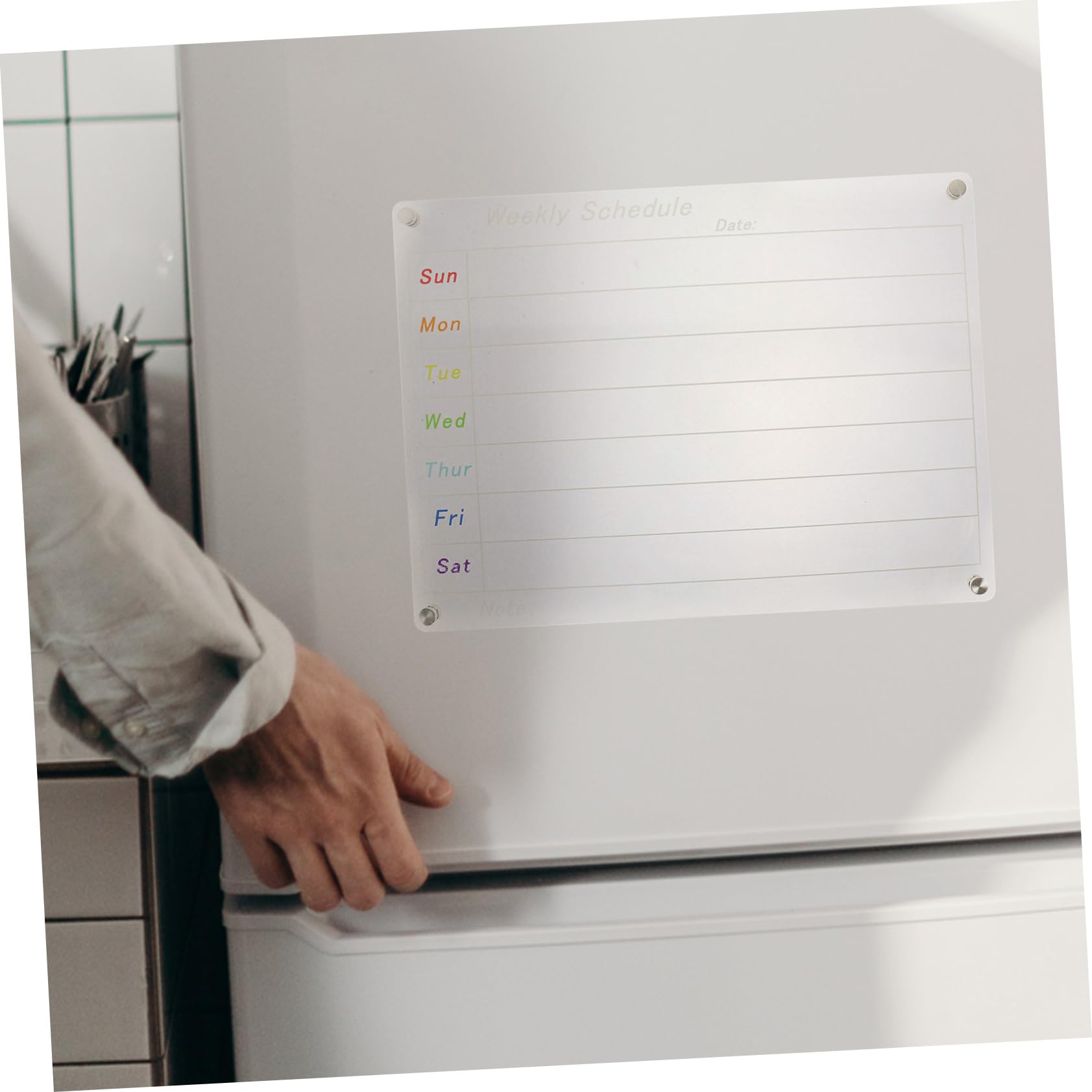 Transparenter Wochenplaner Aus Acrylglas Trocken Abwischbare Wandtafel Magnetisch Für Kühlschrank Und Küche Durchsichtig Und Wiederverwendbar Für Planung Zu Hause Büro