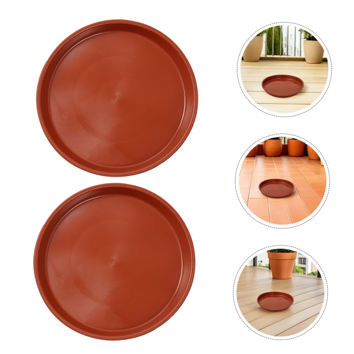 TOYANDONA 25piezas Bandeja para Macetas De Plástico Rojo Colector De Agua para Plantas Platillos Redondos para Bonsáis para Uso El Hogar Oficina y Jardín