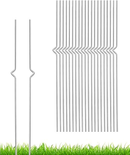 CPTC - Juego de 30 estacas de metal para letreros de patio, estacas de 17 pulgadas para decoración de suelo exterior (30)