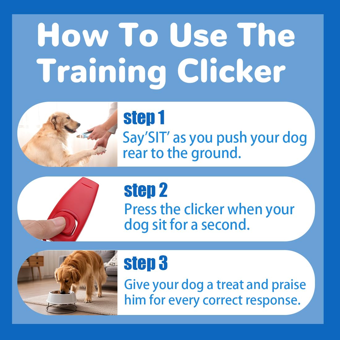 2 Pezzi Clicker Per Cani Clicker Addestramento Clicker Con Fischietto 2 In 1 Clicker Plastica Per Addestratori Animali Domestici Gatti Addestramento Richiamo Rosso Bl