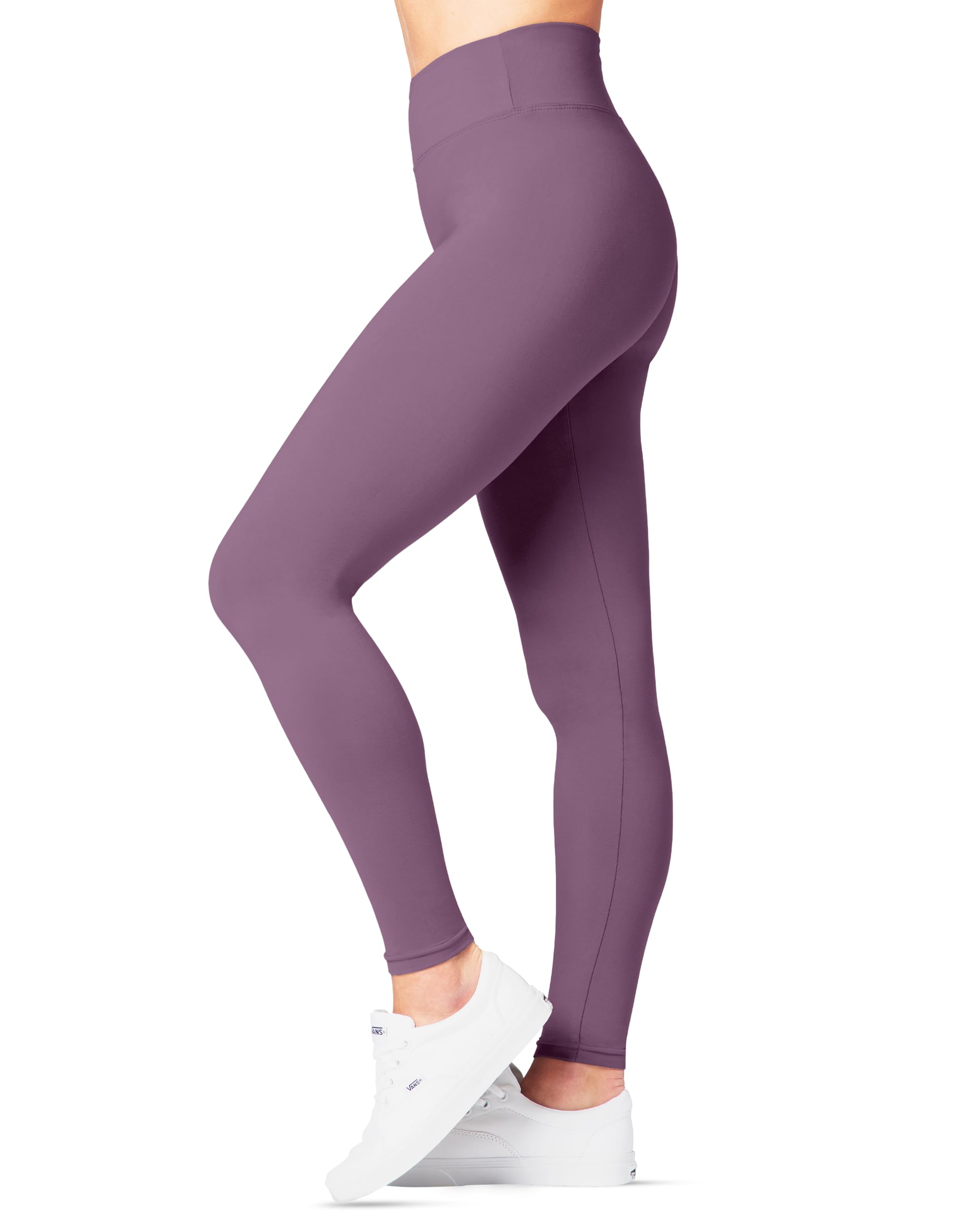 SATINA High Waisted Leggings for Women - Leggings for Regular & Plus Size Women - Lavender Leggings Women - Leggings for Women |3 Inch Waistband (Plus Size, Lavender)