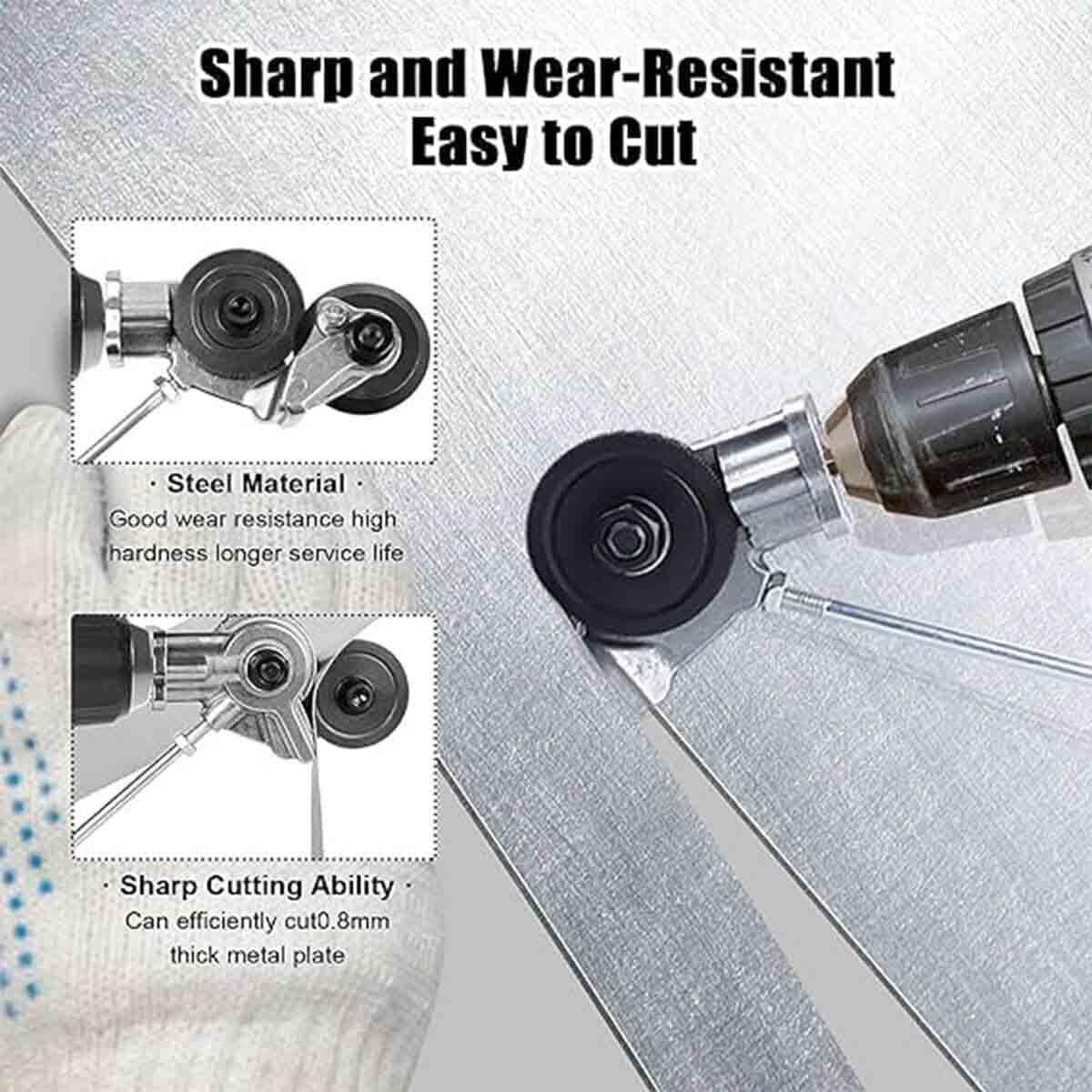 Portable Electric Drill Cutting Tool-Precision Sheet Metal Punching and Shearing Machine, Safety Hand Guard Cutting Tool Kit