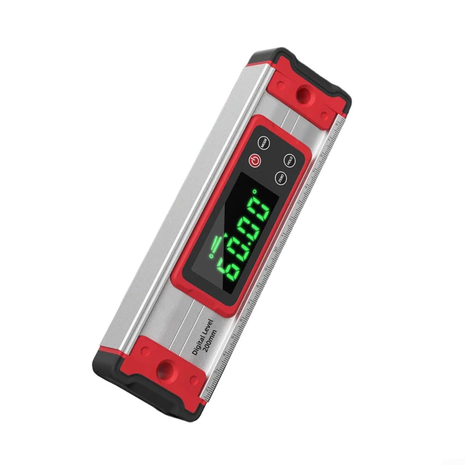 Inclinometro elettronico digitale in lega di alluminio, precisione 0,05°, display retroilluminato, ribaltamento automatico per misurazione pendenza (400 mm)