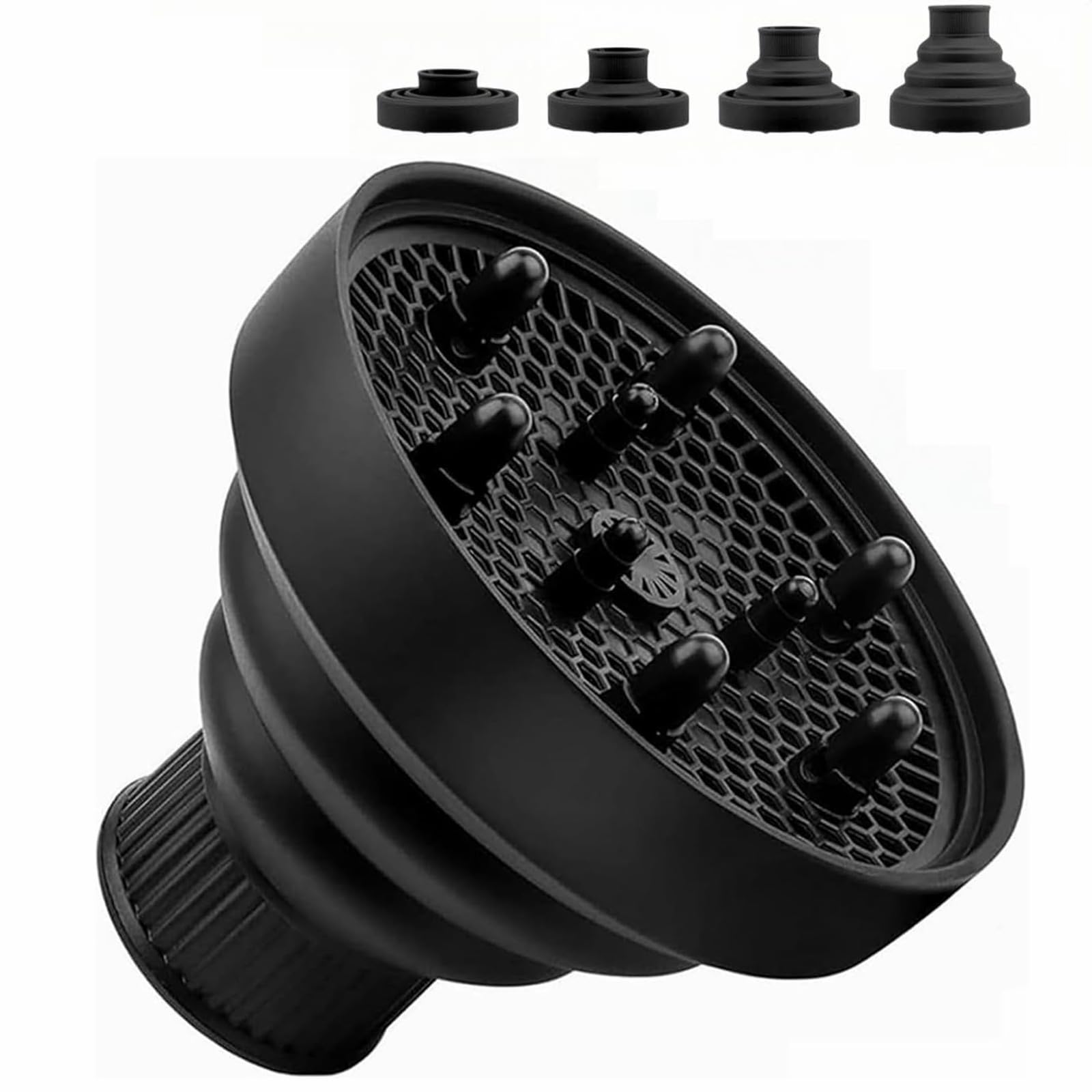 Diffusore Capelli Ricci Universale,Diffusore in Silicone,Diffusori Portatile Capelli Ricci,Diffusori Capellis Pieghevole Silicone,Diffusores Asciugacapelli Pieghevole,Diffusores per Asciugacapelli