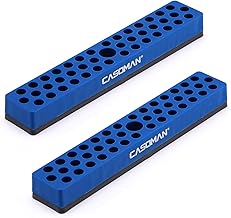 CASOMAN 2 x 1/4 inch hex bit organiser with magnetic base, blue, 86 hole bit organiser with strong magnetic base, magnetic bit organiser for your specialty
