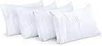 Utopia Bedding King Pillow Cases - 4 Pack - Envelope Closure - Soft Brushed Microfiber Fabric - Shrinkage and Fade Resistant Pillow Covers King Size 20 X 40 Inches (King, White)