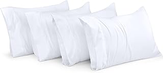 Utopia Bedding Queen Pillowcases - 4 Pack - Envelope Closure - Soft Brushed Microfiber Fabric - Shrinkage and Fade Resistant Pillow Covers Queen Size 20 X 30 Inches (Queen, White)
