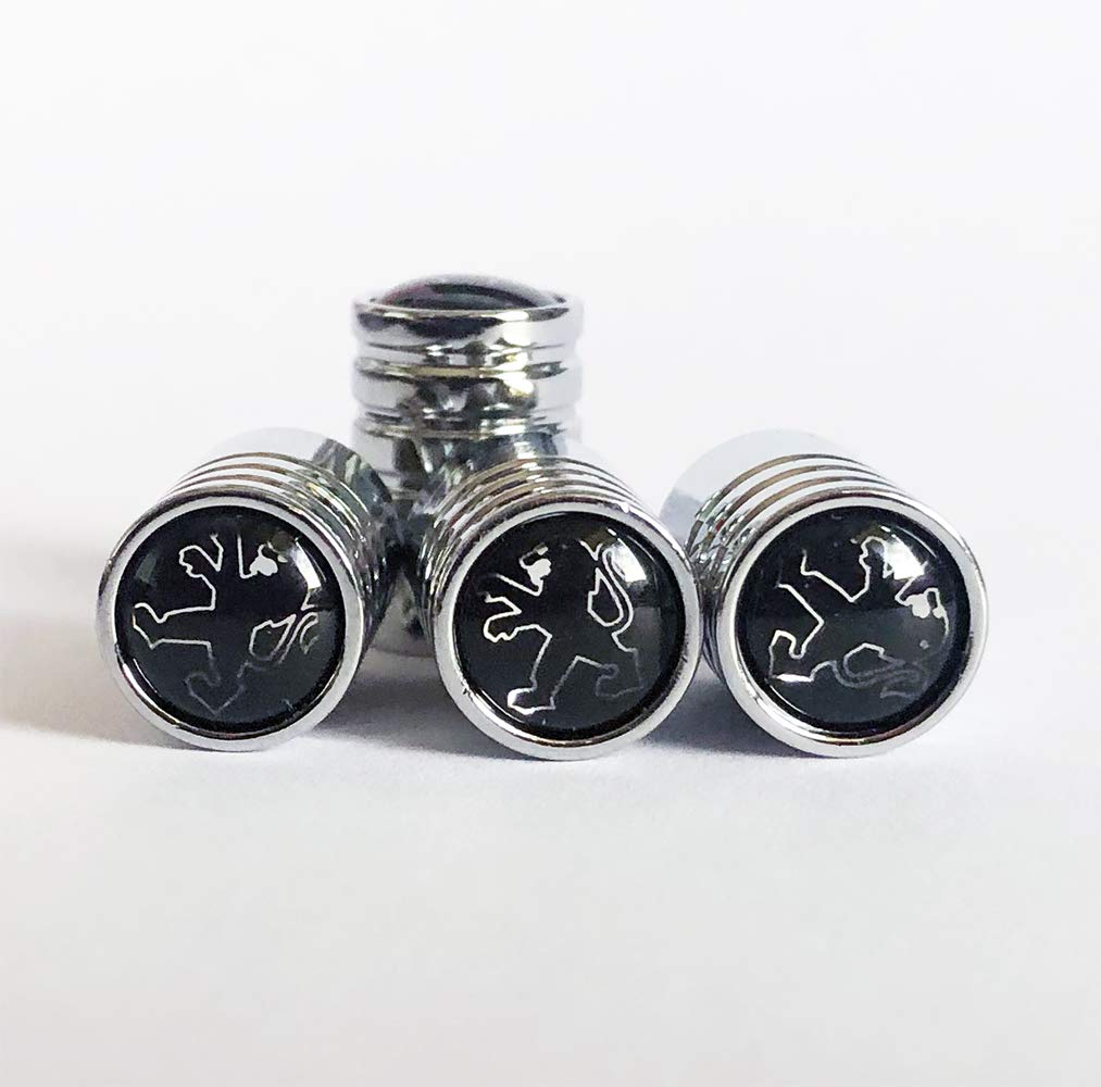Deluxe Chrome Wheel Valve Dust Caps. 108 208 2008 308 3008 508 5008 Rifter Partner Bipper RCZ