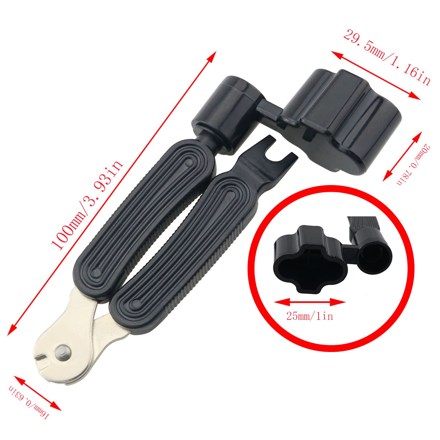 Strumento 3 In 1 Per Cambio Corde Chitarra - Avvolgitore, Tagliafili E Estrazione Pioli