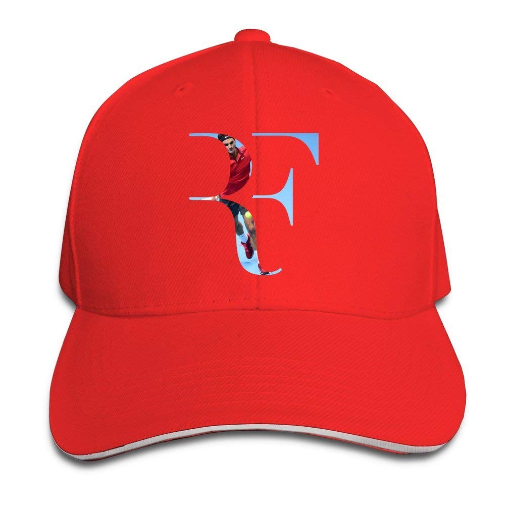 Pimkly Unisex Adjustable Roger Federer Baseball Caps Hat One Size Red