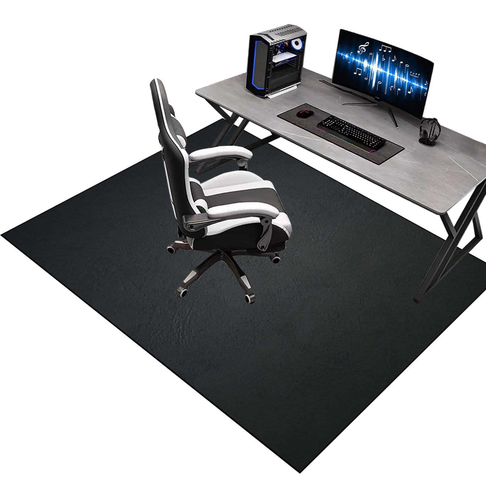 Kqiejuy Colorb23 Gaming Chair Mat For Carpet Floor, Office Chair Mat For Hardwood Floor, Desk Chair Mat For Rolling Chairs, 100 X 130 Cm Computer Gaming Chair Mat For Wood Floors, Carpet Protector Rug For Tile Floor