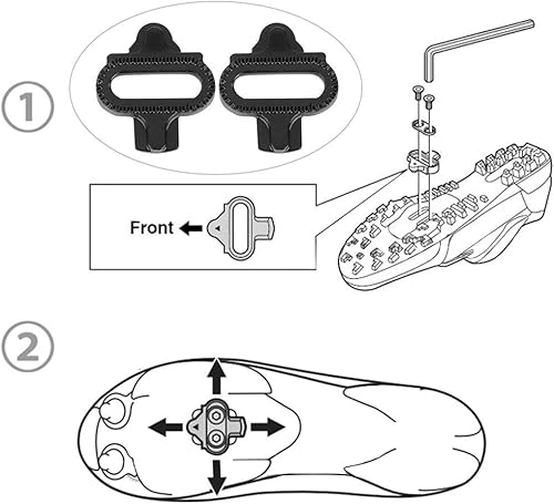 Miniatura 3 de Juego de tacos de bicicleta, pedales de bicicleta, zapatos de bicicleta, agarre de pedal con espaciadores, perno de tornillo para pedales SPD