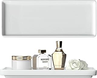 29 Moody Bathroom Ideas That Add Drama and Depth 130 Premium Ceramic Bathroom Tray – Sleek Non-Slip Organizer for Shower, Cou...