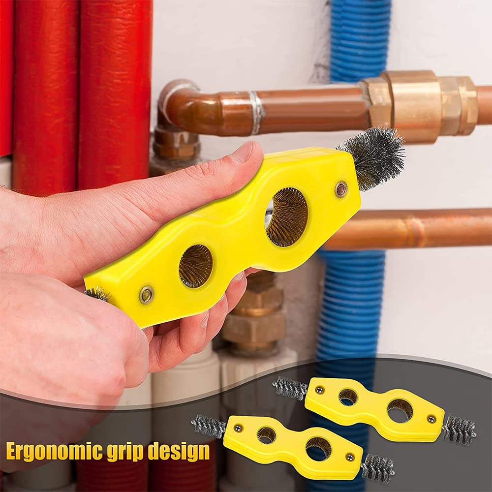 Kupferrohr Reinigungsbürste 4er-Set - Innenbürsten 15mm 18mm 22mm 28mm