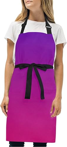 Miniatura 4 de RPLIFE Delantales para hombre con estrellas de purpurina azul oscuro, delantal de cocina impermeable, delantales para hombre para cocinar, delantal